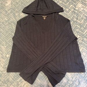 Women’ Dark Blue Hooded Sweater